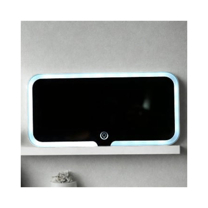 Forged Crown LED sun visor mirror installed in vehicle providing controlled interior lighting and clear reflection