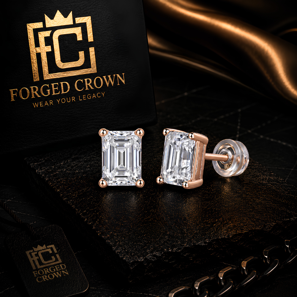 Moissanite Stud Earrings – S925 Sterling Silver