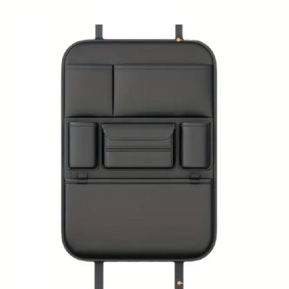 Forged Crown rear seat vegan leather storage organizer creating structured interior storage with a clean, controlled layout